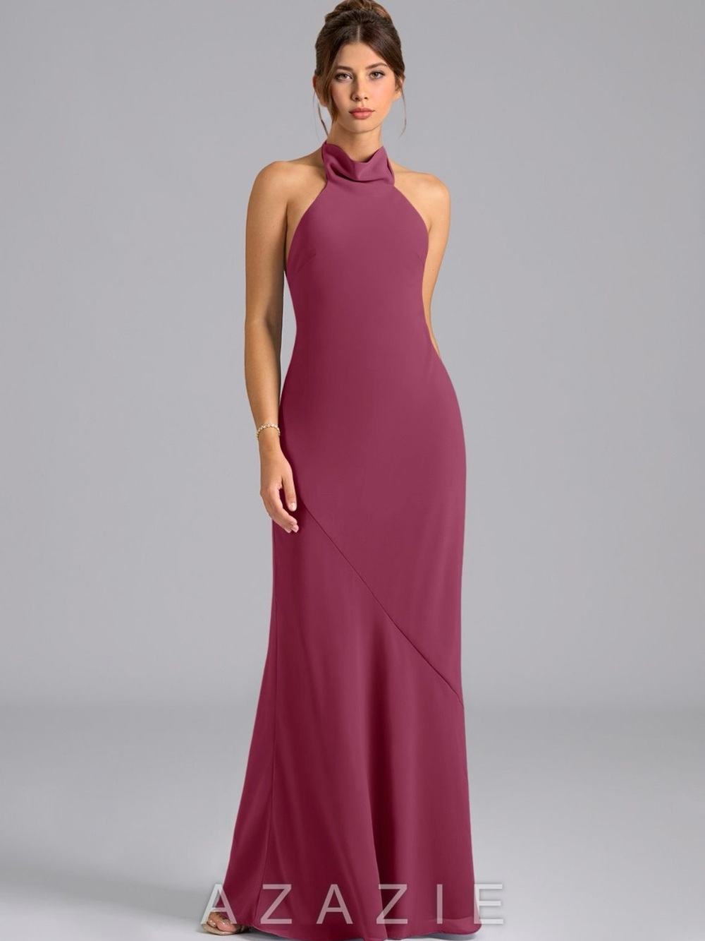 Azazie Velli Chiffon Mulberry Dress